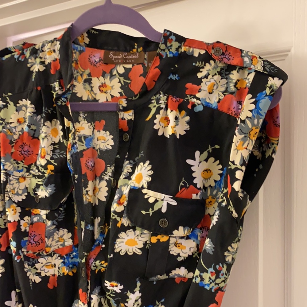 Black Floral Dress - Picture 2 of 3